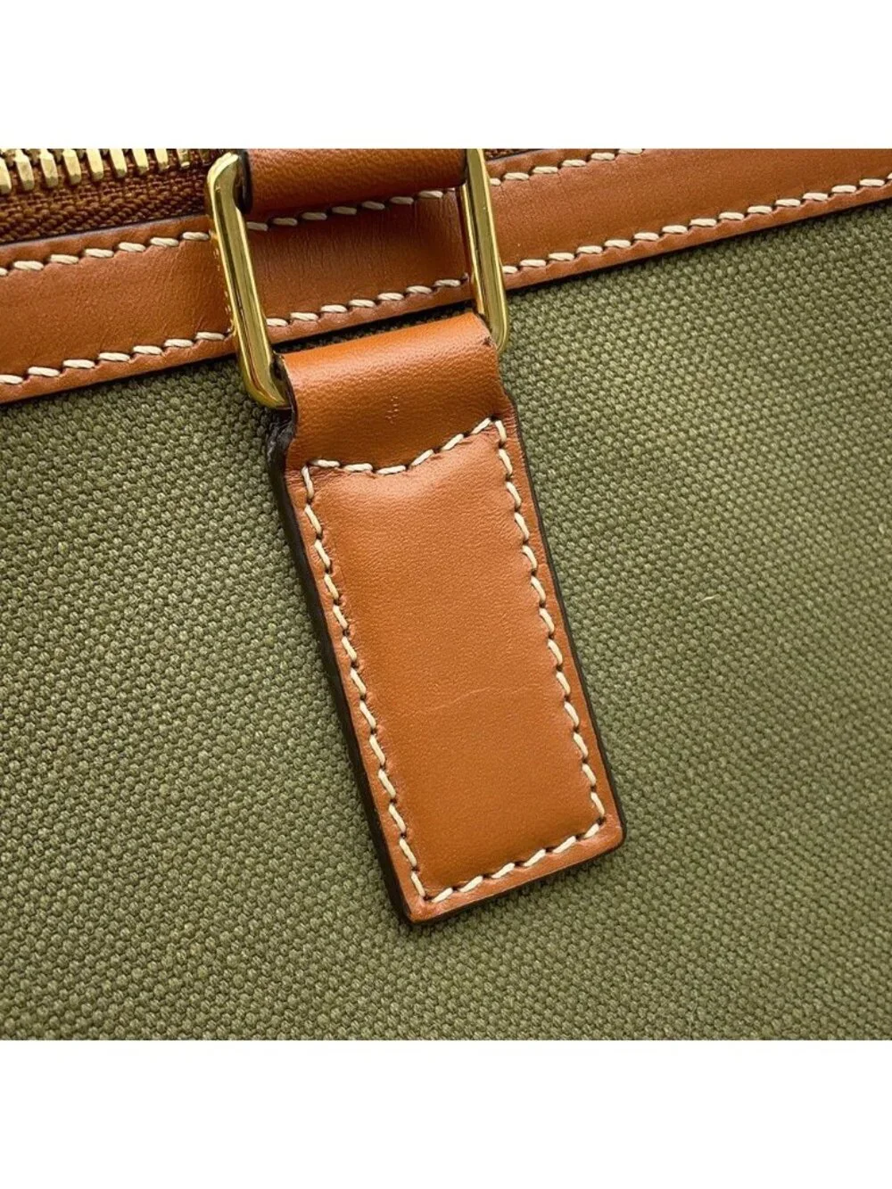 Celine Boston Bag Logo Canvas Leather 2-Way